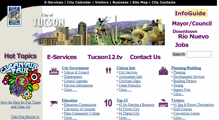 Click to see City of Tucson's Home Page